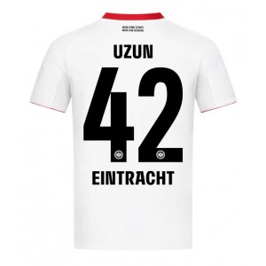 Eintracht Frankfurt Can Uzun #42 Jalkapallovaatteet Vieraspaita 2025-26 Lyhythihainen